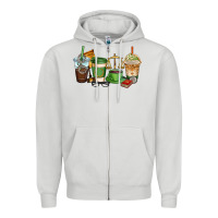 Dove Grey lawyer coffee cups Zipper Hoodie - AdoDesignShop