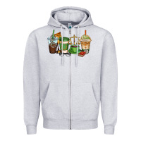 Heather Grey lawyer coffee cups Zipper Hoodie - AdoDesignShop