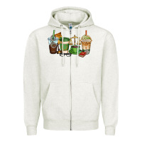 Oatmeal Heather lawyer coffee cups Zipper Hoodie - AdoDesignShop