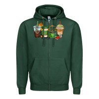 Sports Green lawyer coffee cups Zipper Hoodie - AdoDesignShop