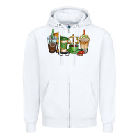 White lawyer coffee cups Zipper Hoodie - AdoDesignShop