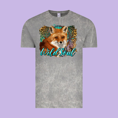 Wild Soul Fox With Dream Catcher Vintage Tee Designed By Barkaloodesign