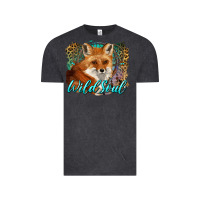Vintage Black wild soul fox with dream catcher Vintage Tee - BarkalooDesign