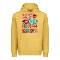 Antique Gold xo xo hugs and kisses Premium Hoodie - NancyCooperArtShop