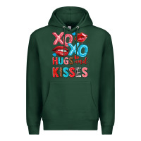 Sports Green xo xo hugs and kisses Premium Hoodie - NancyCooperArtShop