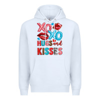 White xo xo hugs and kisses Premium Hoodie - NancyCooperArtShop
