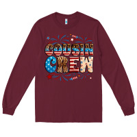 Burgundy Cousin crew Long Sleeve Tee - Neo Western
