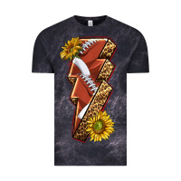 Cloud Black sport football  lightning bolt Vintage Tee - texasbilliewilder