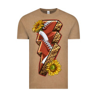 Vintage Coffee sport football  lightning bolt Vintage Tee - texasbilliewilder