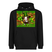 Black st patricks day cow Heavyweight Hoodie - Artiststas