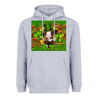 Heather Grey st patricks day cow Heavyweight Hoodie - Artiststas