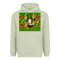 Matcha st patricks day cow Heavyweight Hoodie - Artiststas