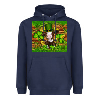 Navy st patricks day cow Heavyweight Hoodie - Artiststas