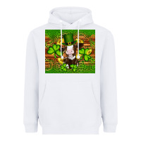 White st patricks day cow Heavyweight Hoodie - Artiststas