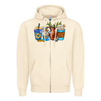 Sandshell hannukah coffee cups Zipper Hoodie - AdoDesignShop