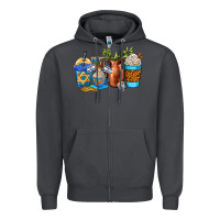 Smoke hannukah coffee cups Zipper Hoodie - AdoDesignShop