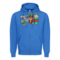 True Royal hannukah coffee cups Zipper Hoodie - AdoDesignShop