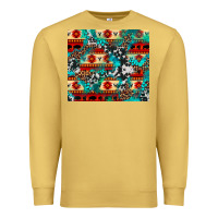 Antique Gold aztec leopard cowhide turquoise Premium Sweatshirt - BarkalooDesign