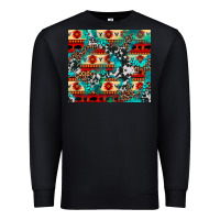 Black aztec leopard cowhide turquoise Premium Sweatshirt - BarkalooDesign