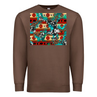 Chestnut aztec leopard cowhide turquoise Premium Sweatshirt - BarkalooDesign