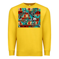 Lemon aztec leopard cowhide turquoise Premium Sweatshirt - BarkalooDesign