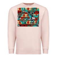 Pale Pink aztec leopard cowhide turquoise Premium Sweatshirt - BarkalooDesign