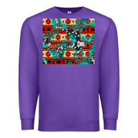 Purple aztec leopard cowhide turquoise Premium Sweatshirt - BarkalooDesign