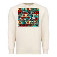Sandshell aztec leopard cowhide turquoise Premium Sweatshirt - BarkalooDesign