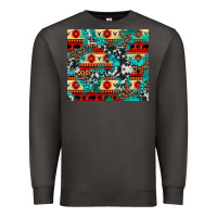 Smoke aztec leopard cowhide turquoise Premium Sweatshirt - BarkalooDesign