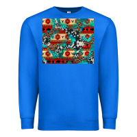 True Royal aztec leopard cowhide turquoise Premium Sweatshirt - BarkalooDesign