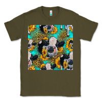 Army Green holstein cow seamless pattern Classic Tee - HRA Design Shop