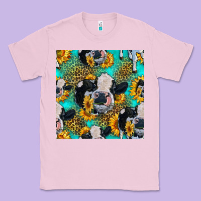 Holstein Cow Seamless Pattern Classic Tee Designed By Hra Design Shop