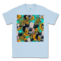 Dusty Blue holstein cow seamless pattern Classic Tee - HRA Design Shop