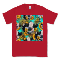 Red holstein cow seamless pattern Classic Tee - HRA Design Shop
