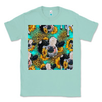 Seafoam holstein cow seamless pattern Classic Tee - HRA Design Shop