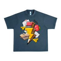 Midnight Navy teacher lightning bolt Urban Heavy Tee - texasbilliewilder