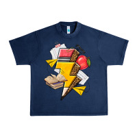Navy teacher lightning bolt Urban Heavy Tee - texasbilliewilder