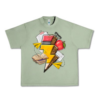 Oil Green teacher lightning bolt Urban Heavy Tee - texasbilliewilder