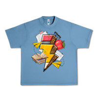 Pebble Blue teacher lightning bolt Urban Heavy Tee - texasbilliewilder