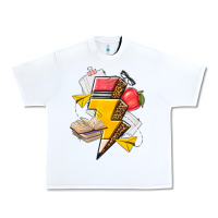 White teacher lightning bolt Urban Heavy Tee - texasbilliewilder