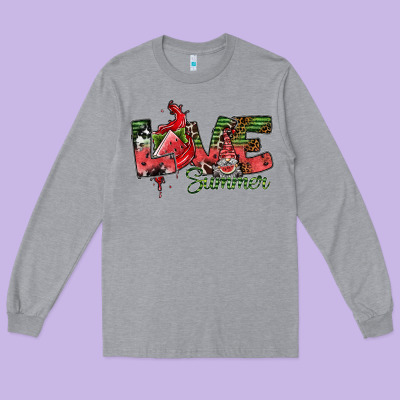 Love Summer Long Sleeve Tee Designed By Sublimationcraftshop