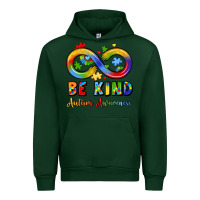 Forest Green be kind autism awareness infinity symbol Urban Hoodie - LillyAllenDesigns