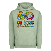 Pigment Oil Green be kind autism awareness infinity symbol Urban Hoodie - LillyAllenDesigns