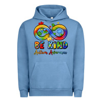 Pigment Pebble Blue be kind autism awareness infinity symbol Urban Hoodie - LillyAllenDesigns