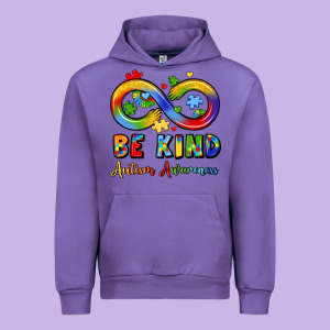 Be Kind Autism Awareness Infinity Symbol Urban Hoodie Designed By Lillyallendesigns