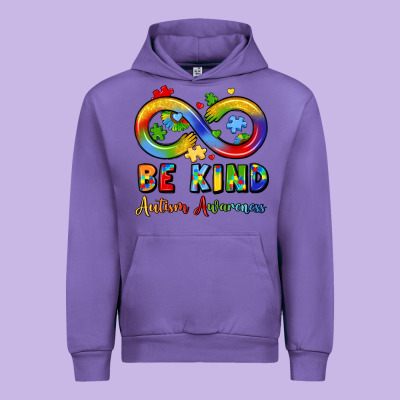 Be Kind Autism Awareness Infinity Symbol Urban Hoodie Designed By Lillyallendesigns