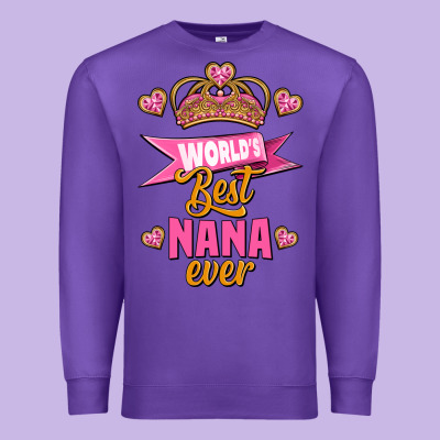 World's Best Nana Ever Premium Sweatshirt Designed By Jasminsmagicworld