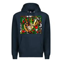 Navy beer set for Christmas Premium Hoodie - AdoDesignShop