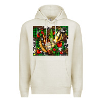 Oatmeal Heather beer set for Christmas Premium Hoodie - AdoDesignShop