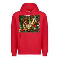 Red beer set for Christmas Premium Hoodie - AdoDesignShop
